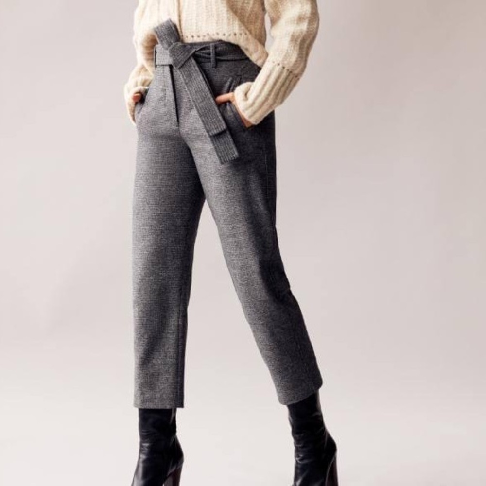 WILFRED Jallade Plaid Wool Blend Trouser (no belt)